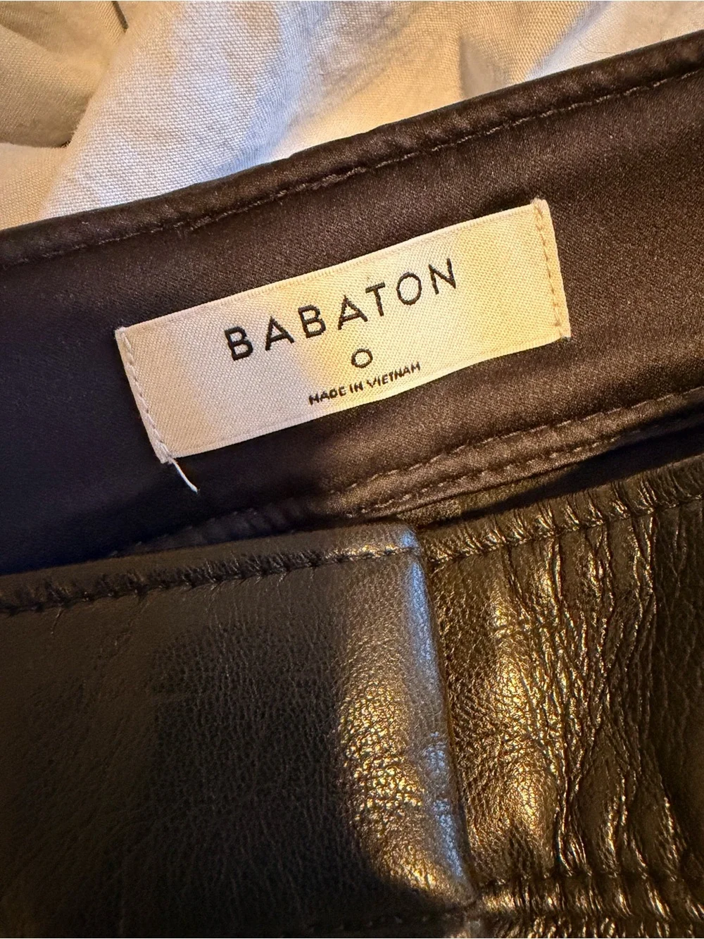Aritzia Babaton PU Leather Pants Size 0